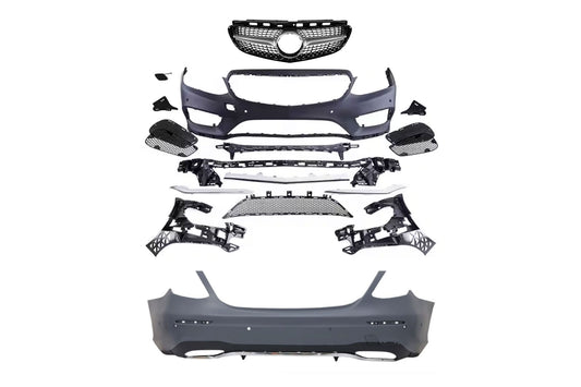 Pachet tuning tip Line cu capete cromate, compatibil cu Mercedes E Class W212 sedan (2014-2016)