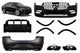 Pachet de tuning compatibil cu Mercedes GLE Coupe C167 după 2019, cu ornamente negre, grilă neagră și tipsuri negre