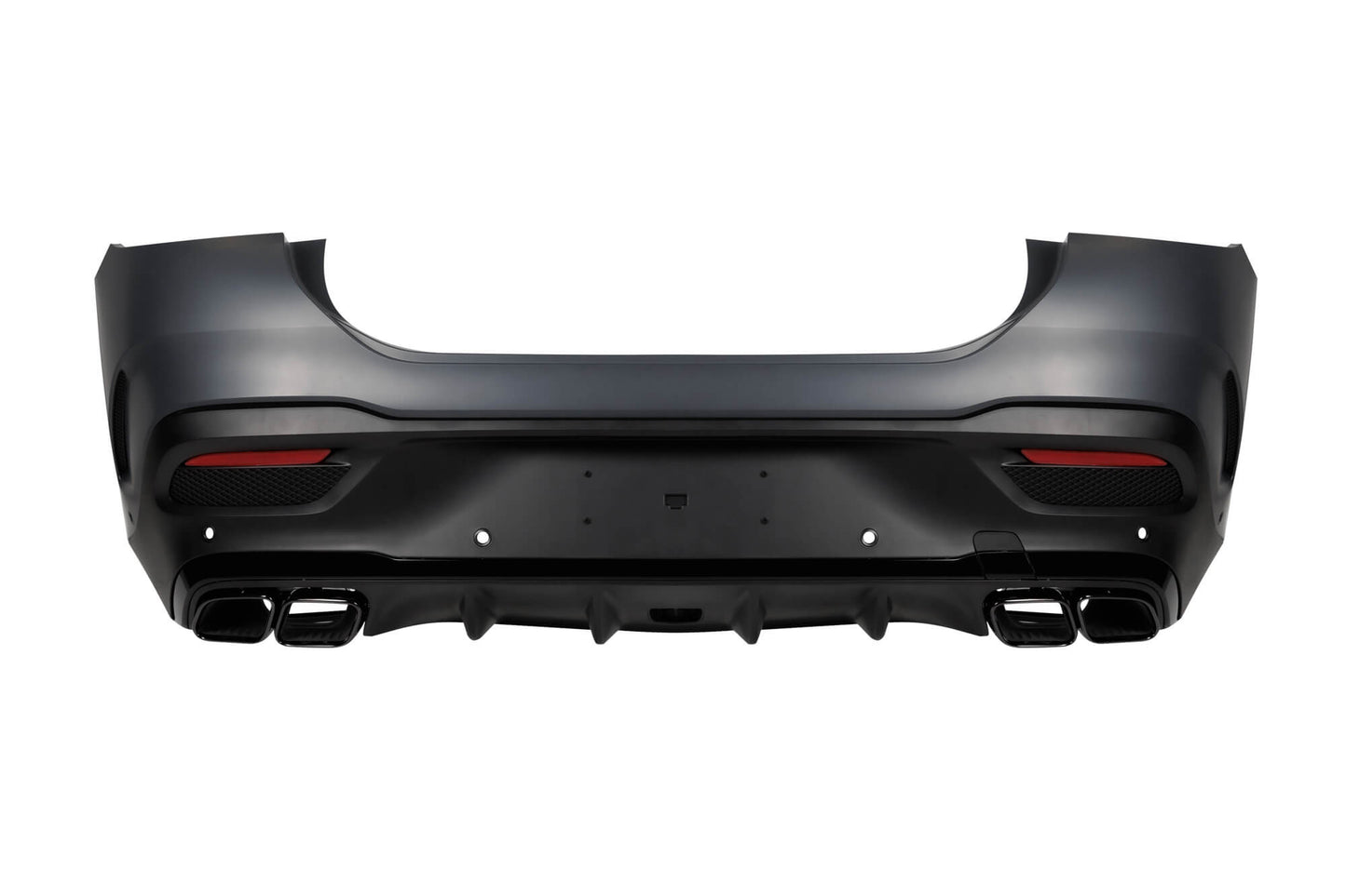 Pachet de tuning compatibil cu Mercedes GLE Coupe C167 după 2019, cu ornamente negre, grilă neagră și tipsuri negre