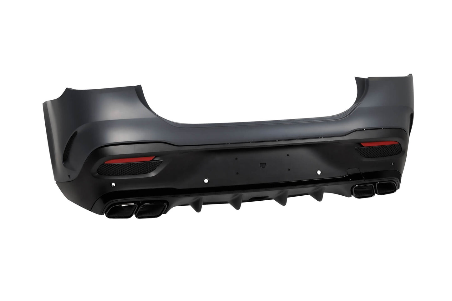 Pachet de tuning compatibil cu Mercedes GLE Coupe C167 după 2019, cu ornamente negre, grilă neagră și tipsuri negre