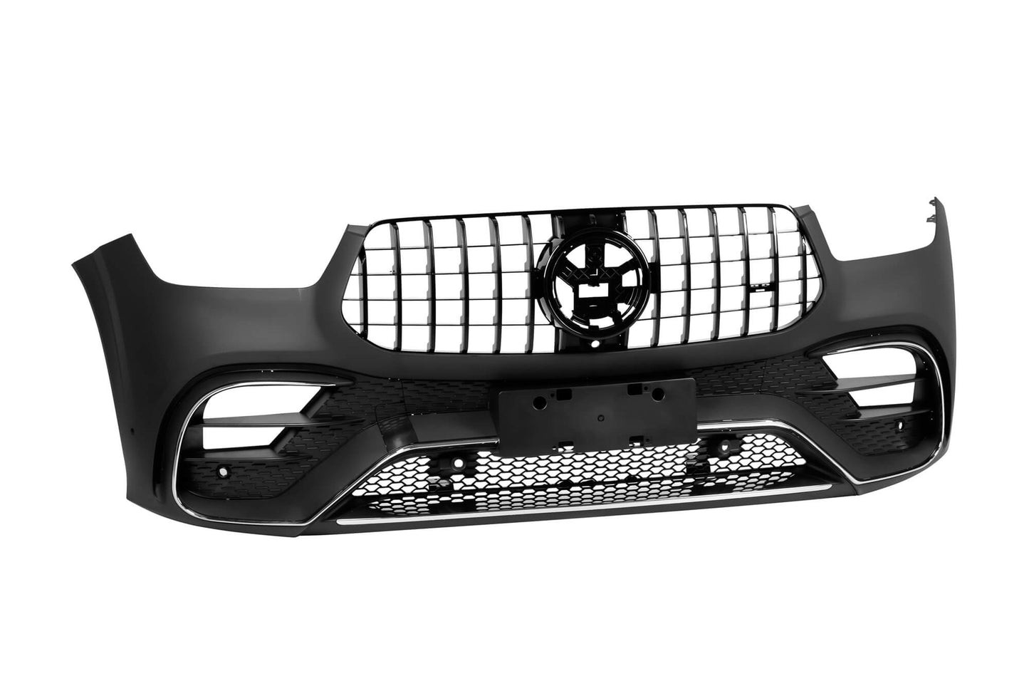 Pachet tuning tip 63 compatibil cu Mercedes GLE SUV W167 dupa 2020, cu elemente negre.