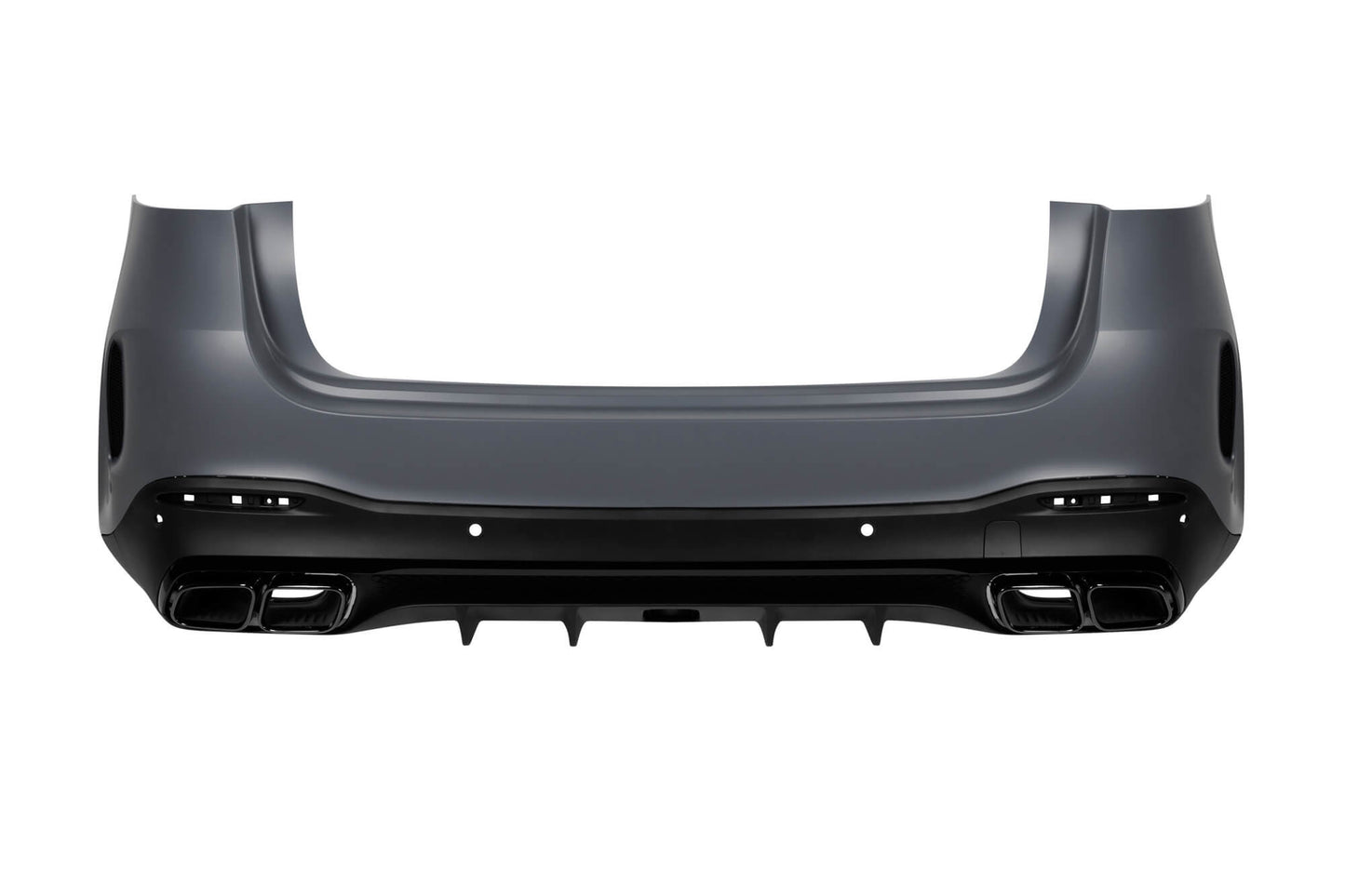 Pachet tuning tip 63 compatibil cu Mercedes GLE SUV W167 dupa 2020, cu elemente negre.