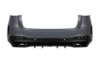 Pachet tuning tip 63 compatibil cu Mercedes GLE SUV W167 dupa 2020, cu elemente negre.