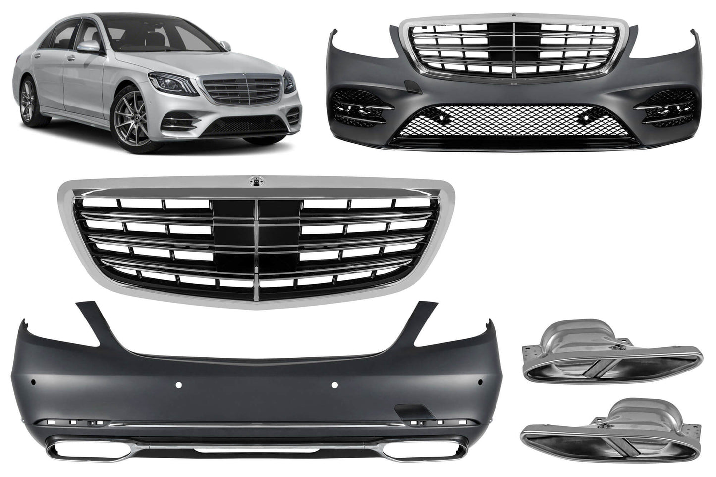 Pachet tuning tip 450 compatibil cu Mercedes S Class W222 (2017-2020)