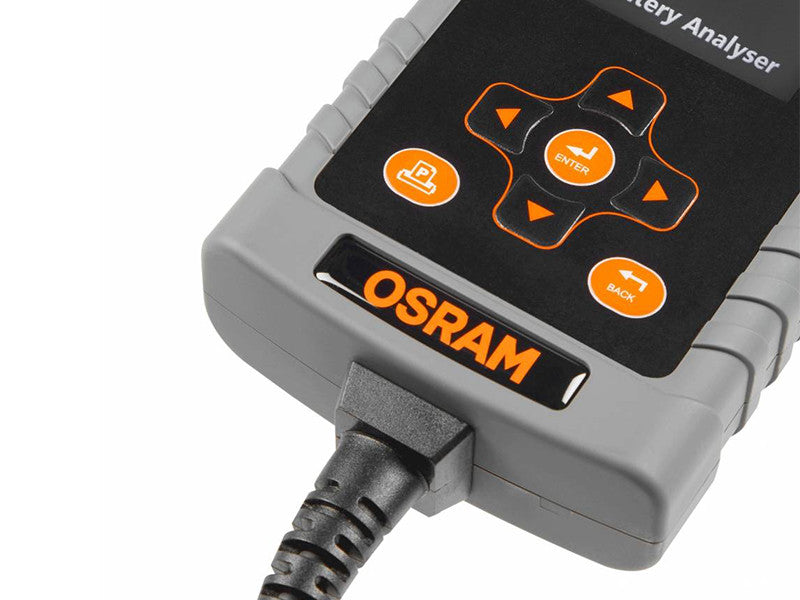 Analizor de baterie Osram BATTERYtest PRO 12-24V, cu imprimanta si port pentru card SD.
