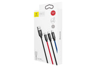 Cablu 3-în-1 Baseus de la USB la Type-C, Micro USB, iPhone