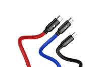 Cablu 3-în-1 Baseus de la USB la Type-C, Micro USB, iPhone