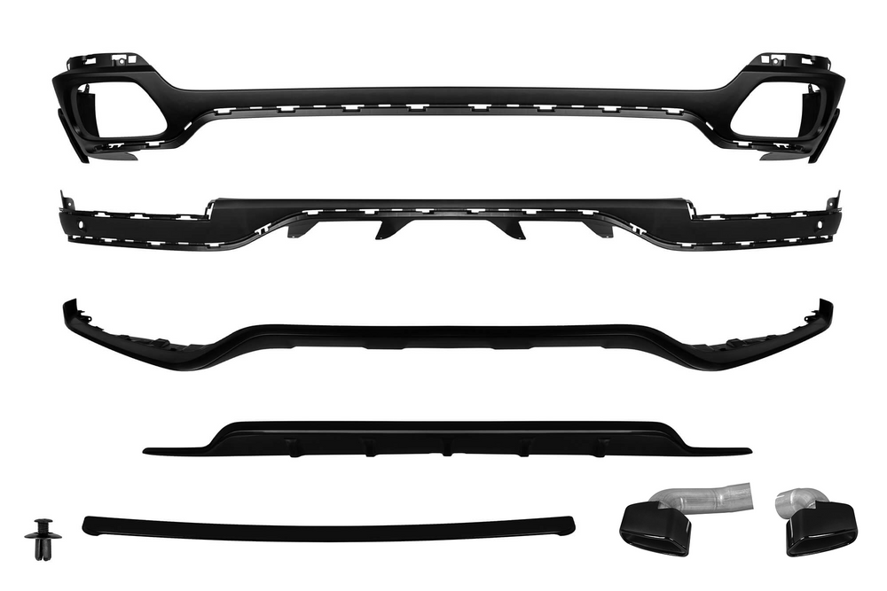 Aero package with tips, compatible with BMW X5 F15 (2014-2018) for standard bumpers