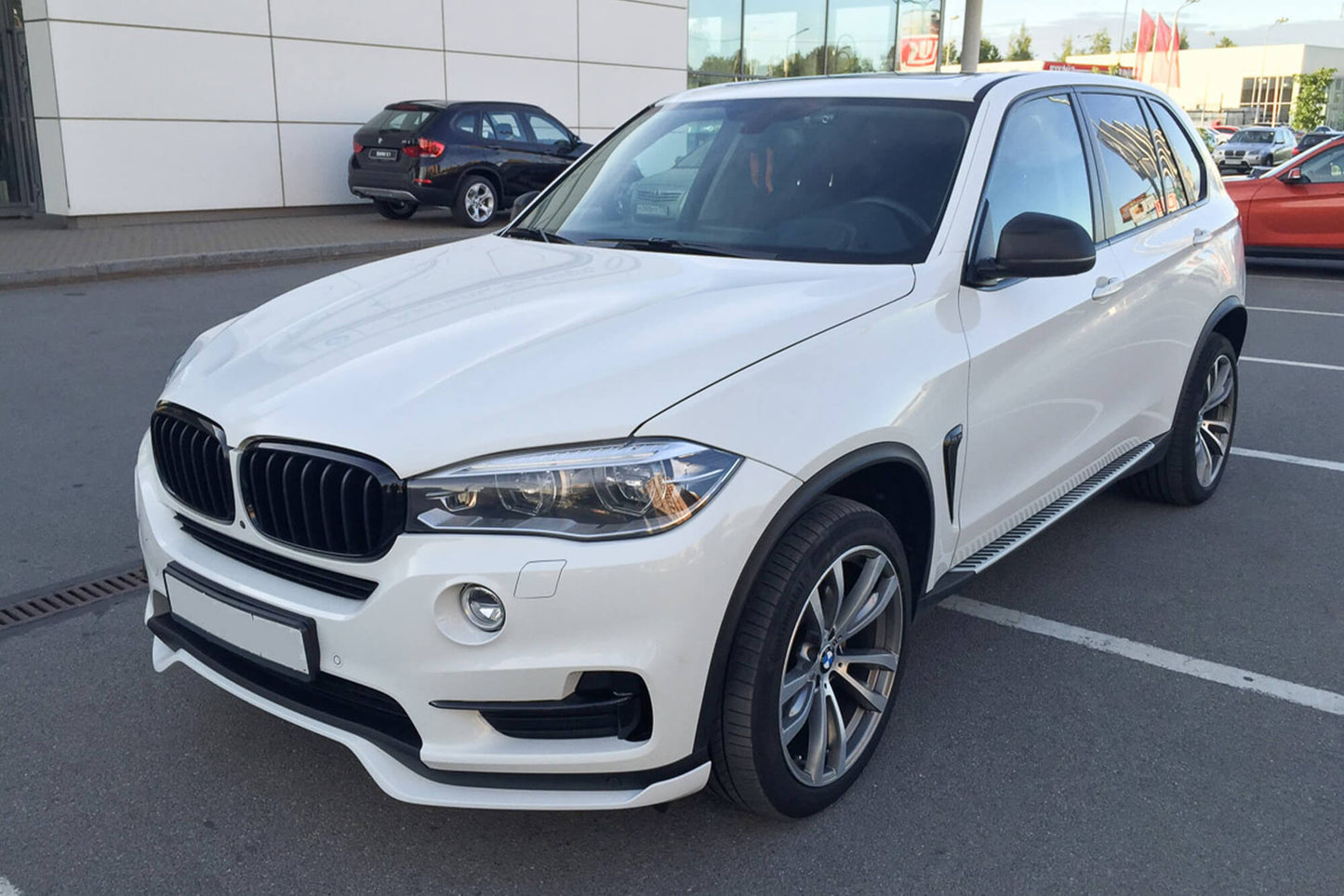 Aero package with tips, compatible with BMW X5 F15 (2014-2018) for standard bumpers