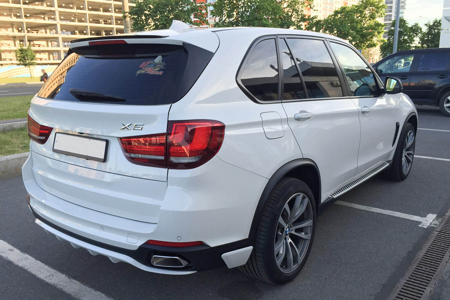 Aero package with tips, compatible with BMW X5 F15 (2014-2018) for standard bumpers