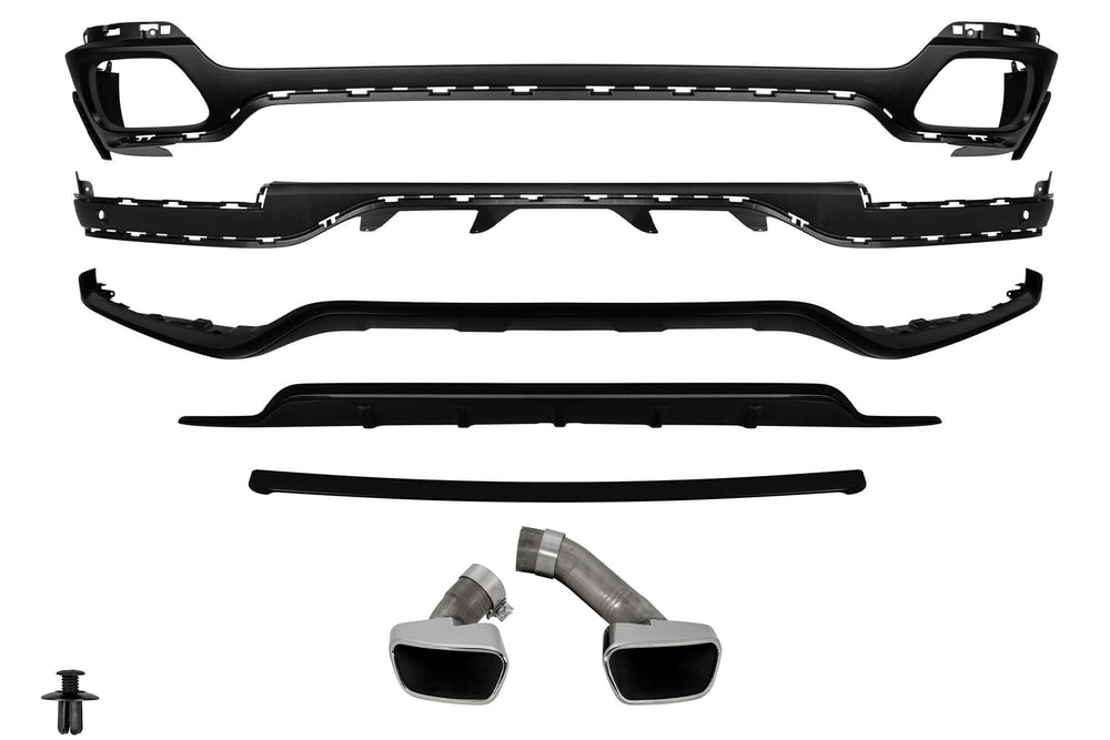 Pachet aerodinamic cu ornamente cromate compatibil cu BMW X5 F15 (2014–2018) echipat cu bare standard