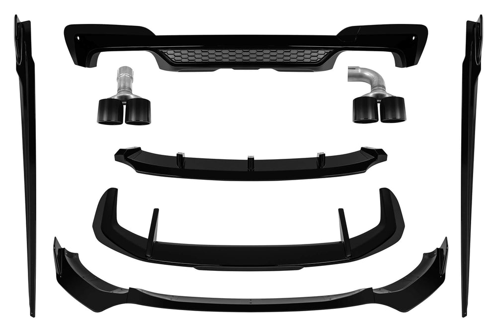 Pachet aero compatibil cu BMW X3 G01 (2017–2021) cu pachet M, lac negru