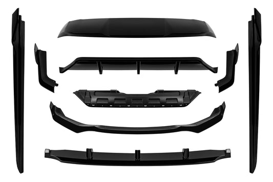 Pachet Aero compatibil cu BMW X5 F15 (2014-2018) cu pachet M, finisaj negru lucios