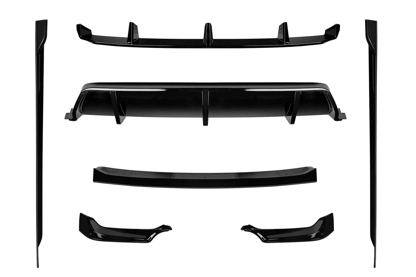 Pachet aero compatibil cu BMW X6 G06 (2020–2023), negru lucios