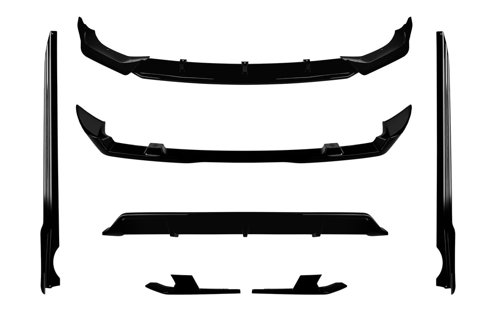 Aero package compatible with BMW X7 G07 (2019-2022), compatible with model equipped with M Tech bars, black paint