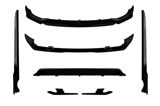 Aero package compatible with BMW X7 G07 (2019-2022), compatible with model equipped with M Tech bars, black paint
