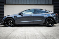 Aero package compatible with Tesla Model 3 (after 2017) with gloss black elements