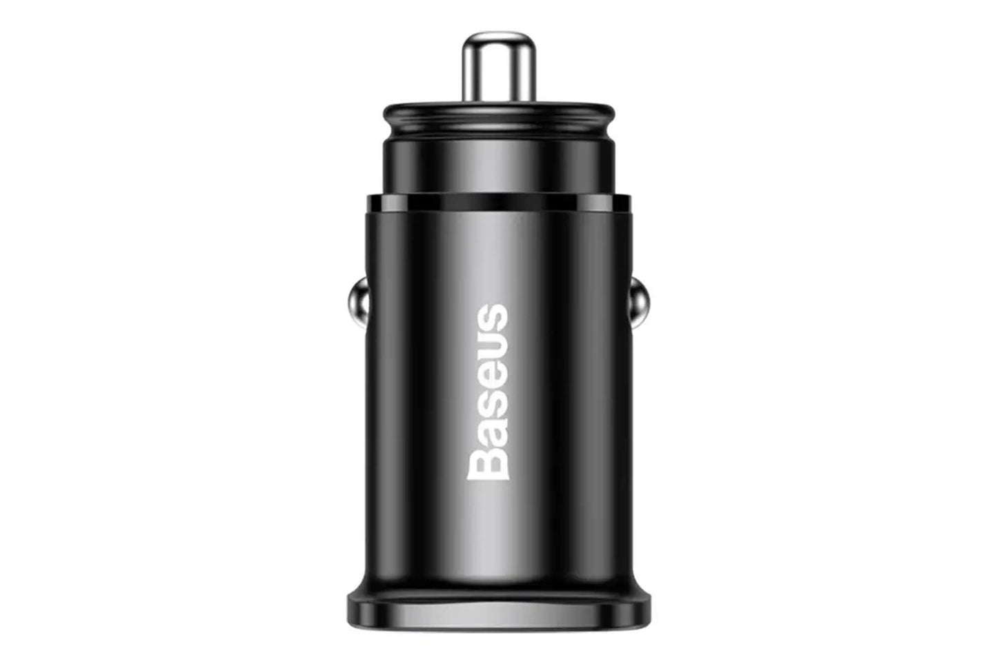 Incarcator auto Baseus din aluminiu cu porturi USB si Type-C, 12-24V, 30W, 5A