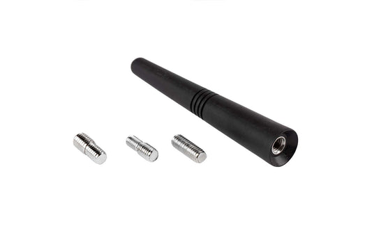 Antena auto Amio, lungime 9 cm, cu trei adaptoare: 5, 6 si 7 mm