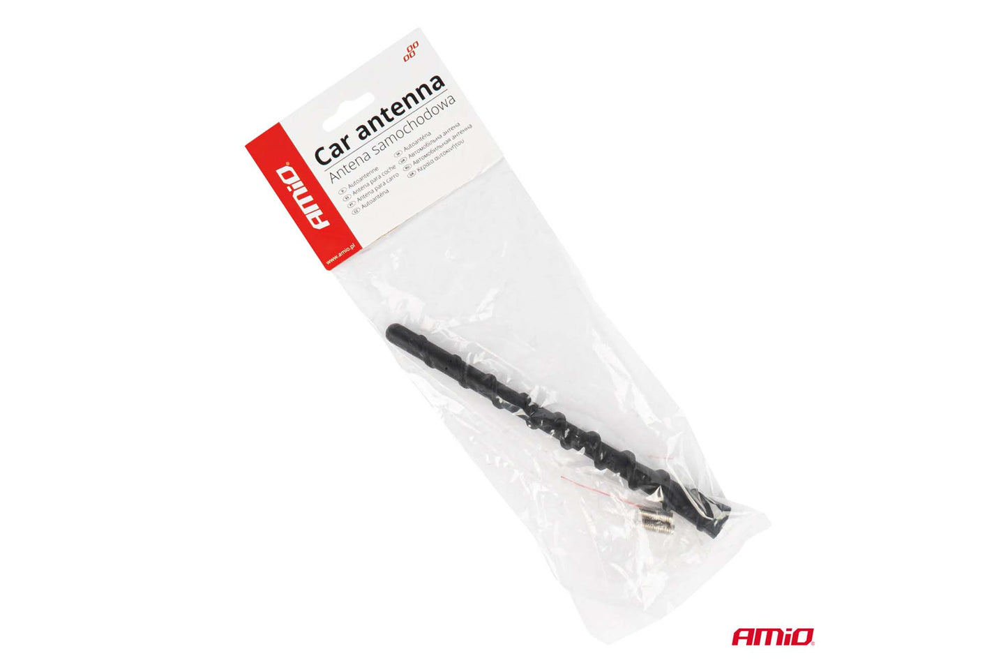 Amio antena auto cu doi adaptoare, 18 cm