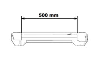 Suport schiuri Hakr Alu 4, latime 500 mm, pentru 4 schiuri, manere cromate