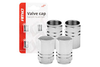 Blister capace aluminiu Amio pentru valve, cu finisaj cromat, 4 bucati