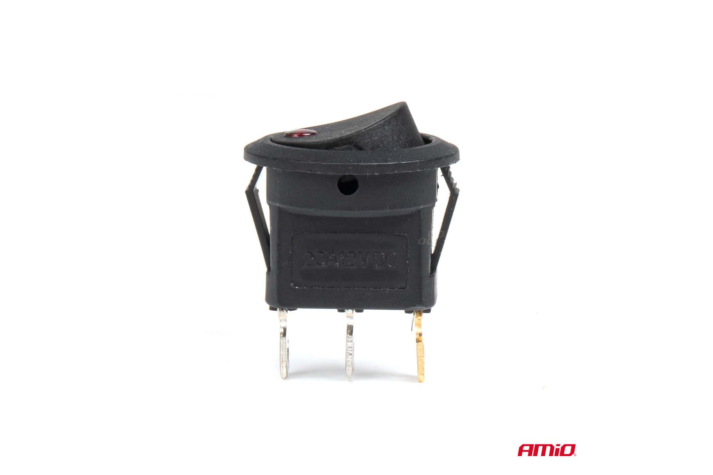 Amio On/Off Button with 3 Pins and Red Indicator, 12V, 20A