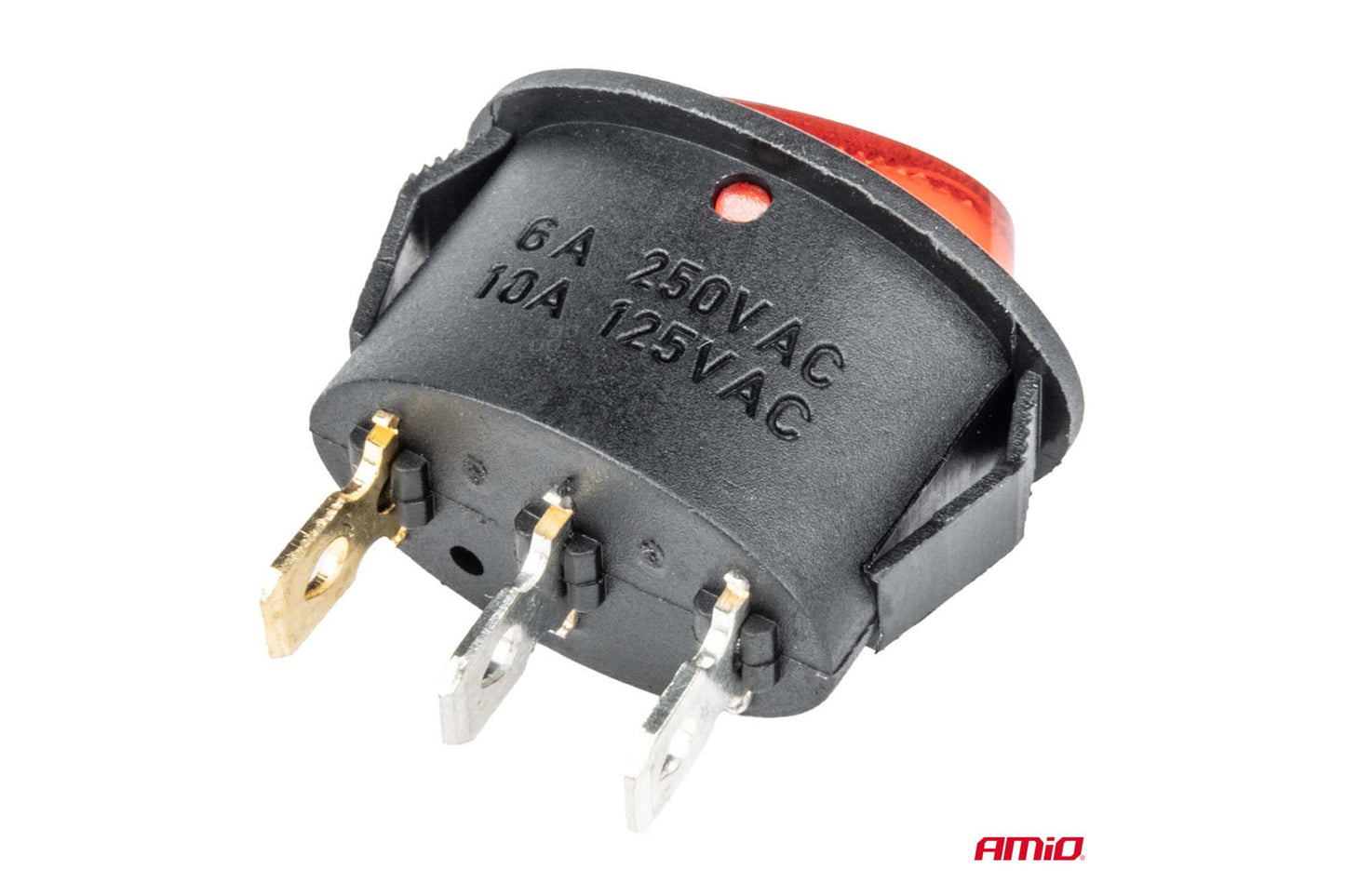 Amio On/Off Switch with 3 Pins and Light Indicator, 12V, 20A