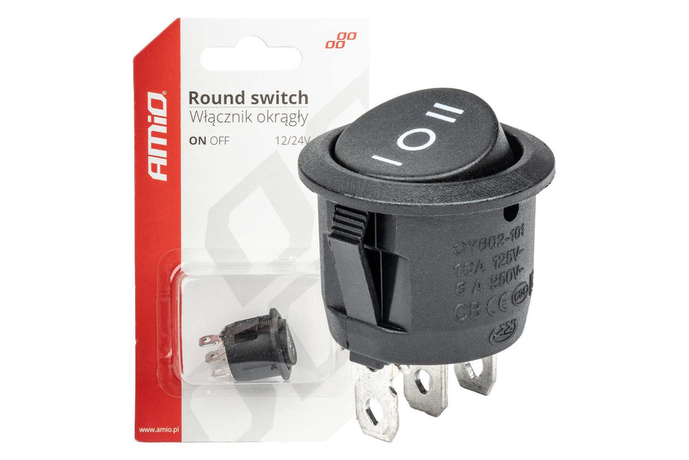 Amio on/off switch with 3 pins, 12V, 20A