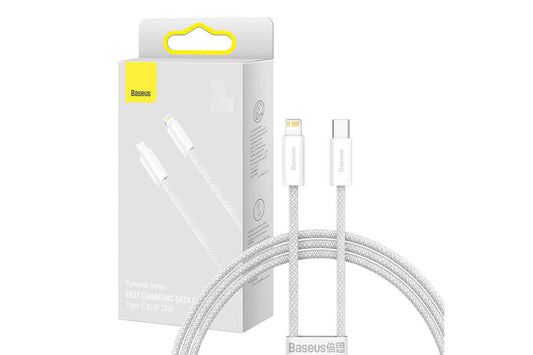 Cablu Baseus Dynamic White de la Type-C la iPhone, incarcare 23W