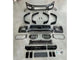 Black painted front bumper W465 type compatible with Mercedes G-Class W464 (2018-up) with PDC, grille, headlight covers, fender flares