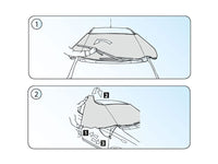 Parasolar auto negru Kegel, 85x115-134cm