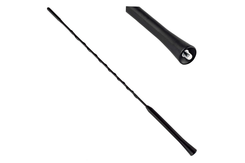 Antena auto Amio neagra, lungime 40 cm, cu doi adaptoare