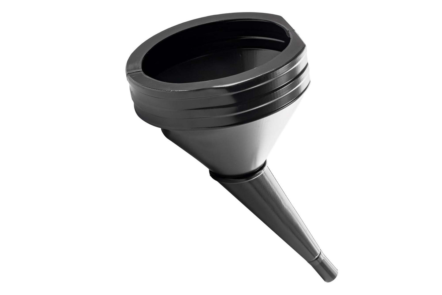 Black Amio funnel with sieve, diameter 21 cm, angled neck