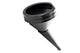 Black Amio funnel with sieve, diameter 21 cm, angled neck