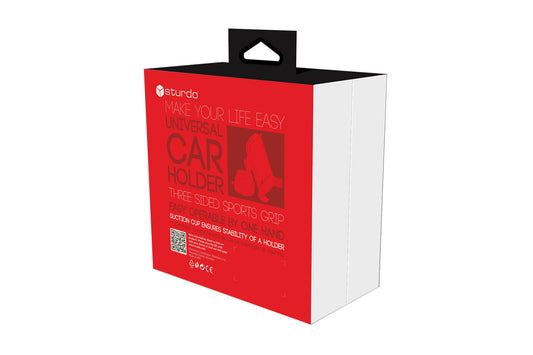 Suport negru pentru telefon Sturdo Pro Sport, cu ventuza nano, pentru masina