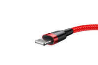 Cablu rosu Baseus Lightning pentru incarcator USB catre iPhone, 12W