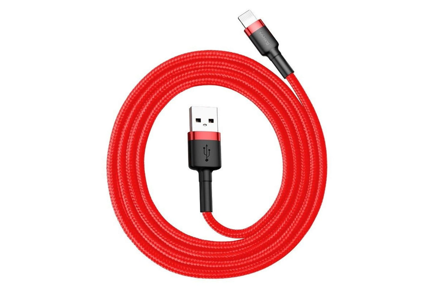 Cablu rosu Baseus Lightning pentru incarcator USB catre iPhone, 12W