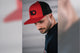 Maxton Design Red baseball cap with black logo
