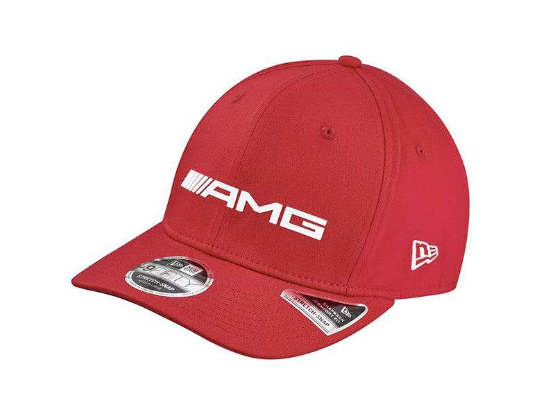 Red Mercedes cap with 3D rubberized AMG logo