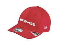 Red Mercedes cap with 3D rubberized AMG logo