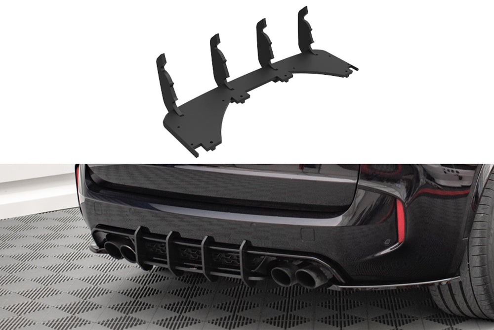 Insert difuser Maxton Design Street Pro pentru BMW X5M F85 (2014-2018), negru mat