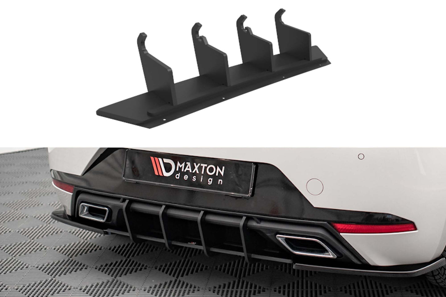 Add-on Maxton Design pentru difuser Seat Ibiza FR MK5 (2017-2021), Negru Mat