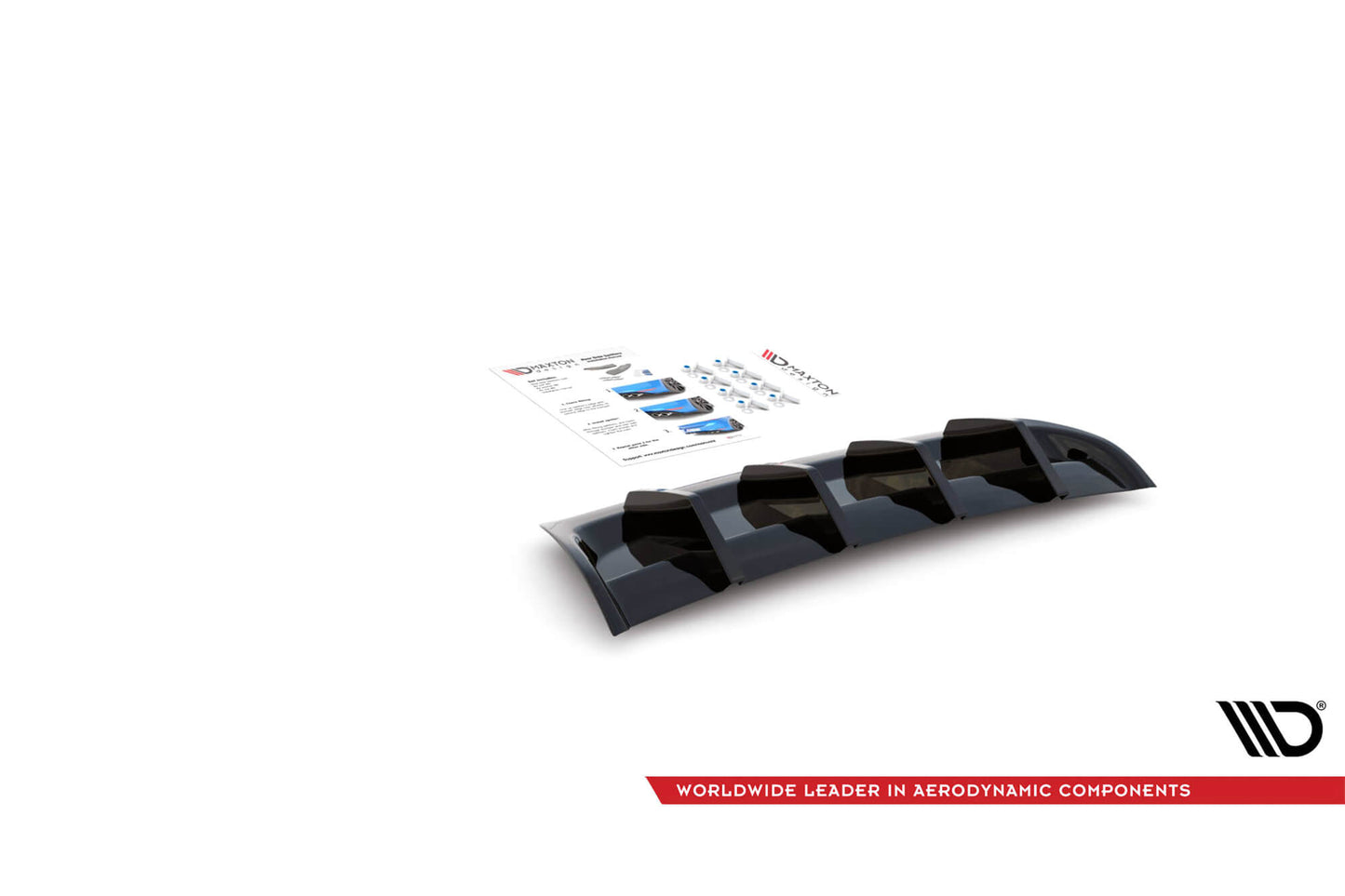 Difuser Maxton Design pentru Volkswagen Arteon R (dupa 2020), negru mat