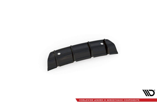 Insert difuser spate Maxton Design pentru bara R-Design Volvo V40 (2012-2019), negru lacuit