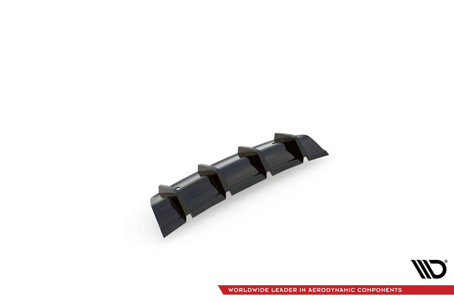 Insert difuser spate Maxton Design pentru bara R-Design Volvo V40 (2012-2019), negru lacuit