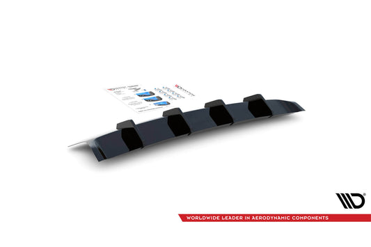 Insert difuser spate Maxton Design pentru VW Touareg R-line dupa 2018, negru lucios