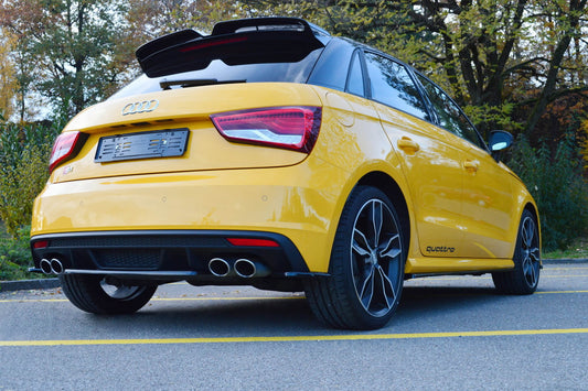 Maxton Design Rear Diffuser S1 for Audi A1 8X 2014-2018 Rear Bumper, Gloss Black