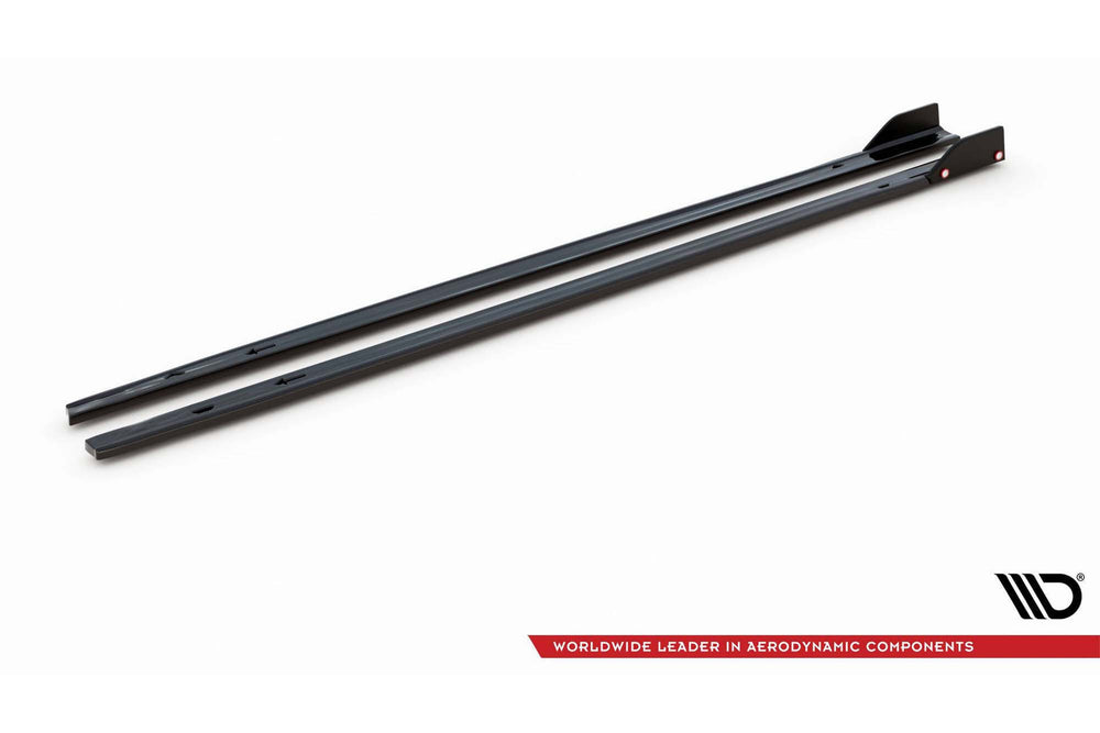Maxton Design extensii praguri versiunea 2 pentru Volkswagen Golf GTI, GTE, GTI Clubsport, GTD, R-Line Seria VIII (2020-2024), lac negru