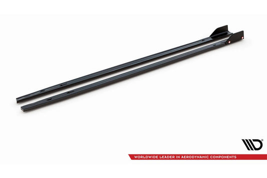 Maxton Design extensii praguri versiunea 2 pentru Volkswagen Golf GTI, GTE, GTI Clubsport, GTD, R-Line Seria VIII (2020-2024), lac negru